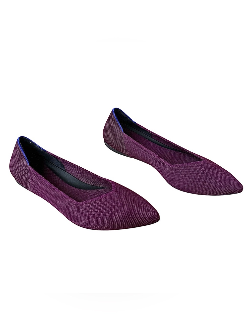 ROTHY’s “The Point II” Maroon & Gold Woven Flats - Picture 3 of 14